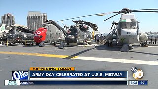 Army Day celebration aboard USS Midway