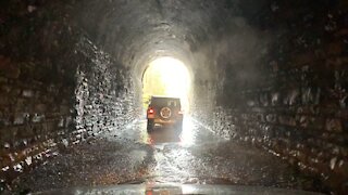 Exploring Abandoned Train Tunnel in Jeep