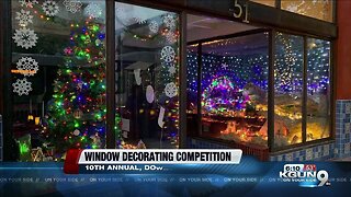 Downtown businesses decorate storefront for 10th annual window decorating competition