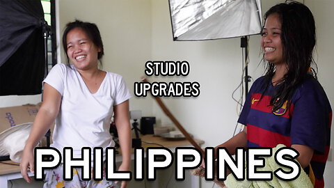 Philippines Lifestyle - Filipinas Help Me Move Furniture Around the Studio
