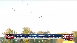 Salina High School honors Autumn Seely after her funeral services Friday afternoon