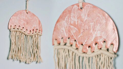 Macrame and Clay Wall Hanging Tutorial