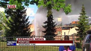 Massive fire rips through senior apartment complex in Pontiac