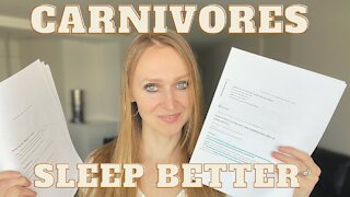 Carnivores Sleep Better | Studies About Very Low Carb Diets and Sleep