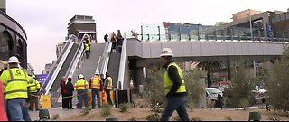 New pedestrian bridge opens on Las Vegas Strip