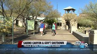 Sabino Canyon closed to vehicles