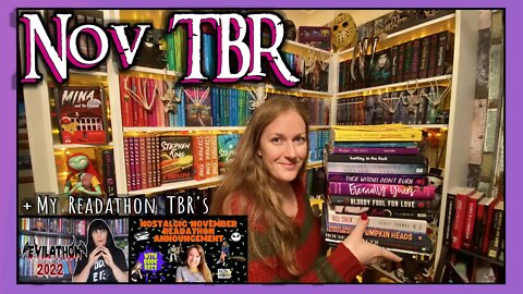 NOVEMBER TBR + Evilathon & Nostalgic November readathon TBRs (Evil a thon)
