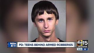 Two teens arrested in 9 aggravated robberies in West Phoenix