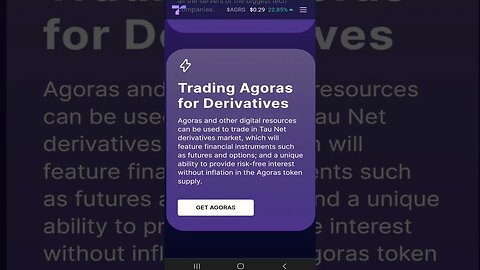 65 Trading Agoras for Derivatives 💎#shorts #TauNet #tradingknowledge #agoras