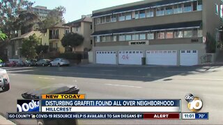 Disturbing graffiti found all over neighborhood