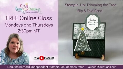 👑 Stampin' Up! Trimming the Tree Flip and Fold Card