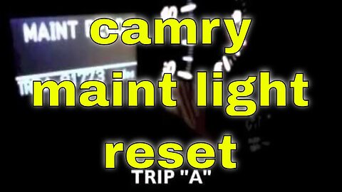 PUSH start button Reset maintenance light Toyota Camry √ Fix it Angel
