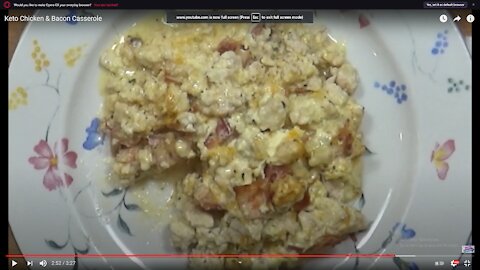 Keto Chicken & Bacon Casserole Recepie