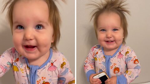'Up To No Good' Baby Gets Totally Scared By Mom