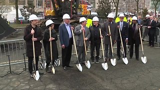 Bedrock breaks ground on Monroe Blocks project in downtown Detroit