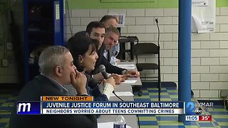 Forum on youth criminal justice in Southeast Baltimore