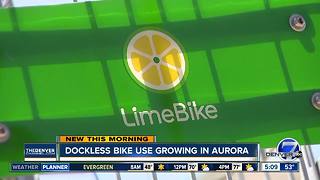 Dockless bike use growing in Aurora
