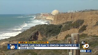 Tempers flare over plan to demolish San Onofre site