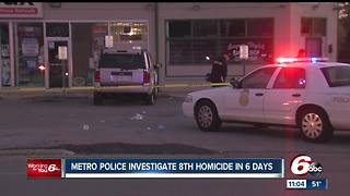 Indianapolis police investigate 8th homicide in past 6 days