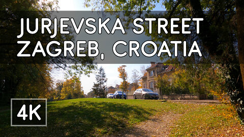 Walking Tour: Autumn in Jurjevska Street - Zagreb, Croatia - 4K UHD