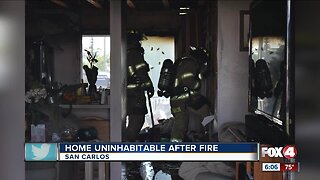 House fire leaves three adults displaced and house inhabitable in San Carlos Park