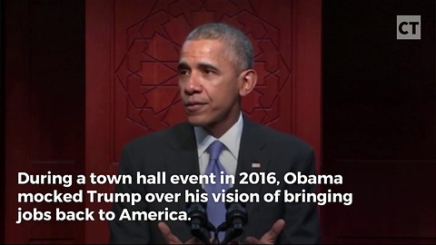 Video Surfaces Of Obama Mocking Trump Over Jobs Vision