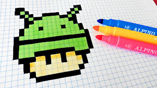 how to Draw android mushroom - Hello Pixel Art by Garbi KW