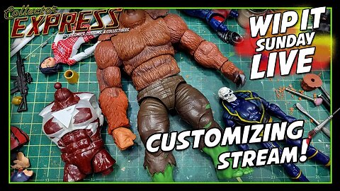 Customizing Action Figures - WIP IT Sunday Live - Episode #79 - Painting, Sculpting, and More!