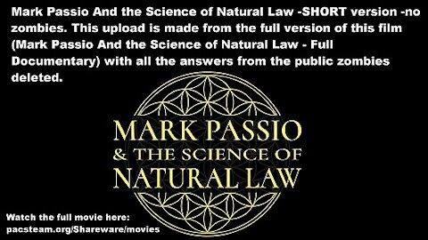 Mark Passio And the Science of Natural Law -SHORT version -no zombies