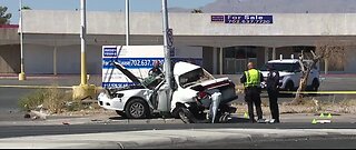 Driver critically hurt in crash in Las Vegas valley