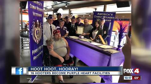 Hooters honor The Military Order of the Purple Heart