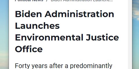 GREAT ANOTHER GOV AGENCY - $3 BIL FOR ENVIRONMENTAL JUSTICE & EXTERNAL CIVIL RIGHTS AT EPA