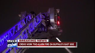 Firefighter attacked by dog fighting fire on Buffalo's East Side