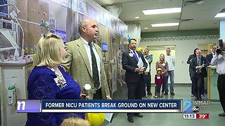 Former NICU patients break ground on new center