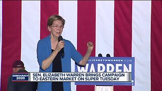 Senator Elizabeth Warren brings campaign to Eastern Market on Super Tuesday