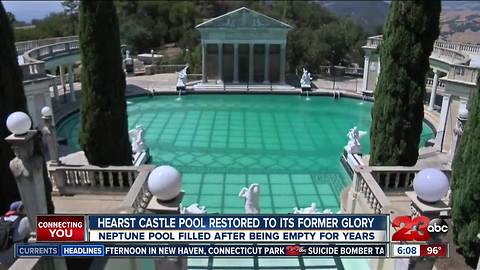 Hearst Castle pool filled after four empty years