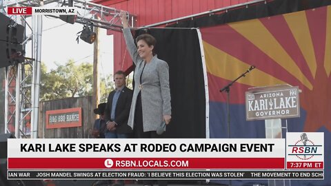 AZ Gubernatorial Candidate Kari Lake speaks at Rodeo Campaign Rally in Morristown, AZ 3/5/22