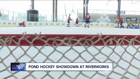 Celly on, Labatt Blue pond hockey tournament returns to Riverworks!