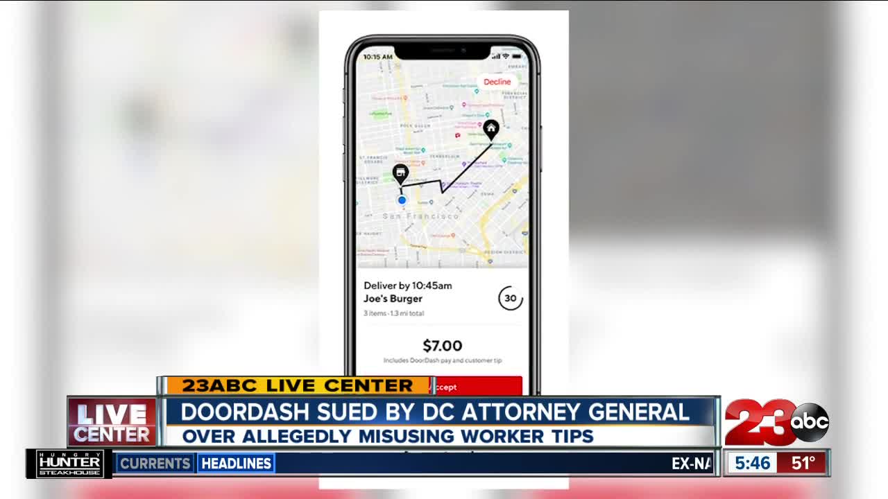 DoorDash Sued by DC Attorney General