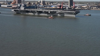 Future USS Gerald R. Ford Underway for Builder's Sea Trials