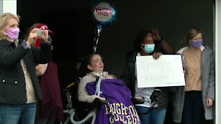 Chelsea Ellis is welcomed home after more than six months