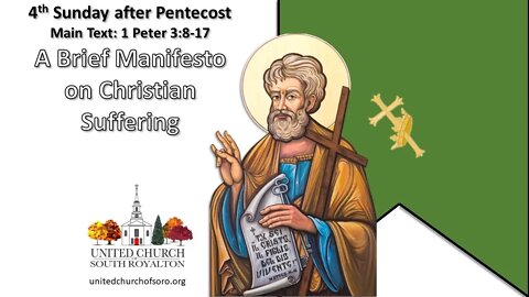 4th Sunday After Pentecost. 1 Peter 3:8-17. Pastor Josh Moore. Jul 3, 2022.