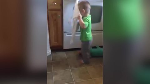 "Mom Pretends To Sneeze And Toddler Boy Is Disgusted"