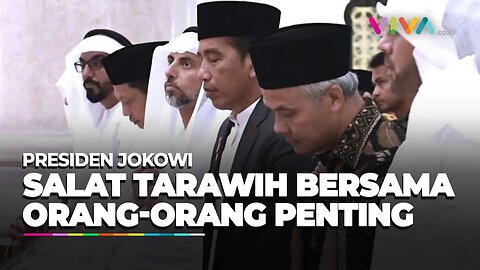 Bertabur Orang Penting, Jokowi Salat Tarawih di Masjid Raya Sheikh Zayed Solo