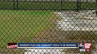 Community pool in Tampa that honors U.S. Marine sits abandoned, filled with dirt