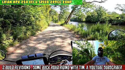 (E2) Lifan KPX 250 revisions: brake hose and extra seal. Ride with Tim, a subscriber on back roads