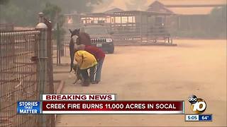 Creek Fire Burns 11,000 Acres in SoCal