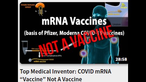 Top Medical Inventor: COVID mRNA “Vaccine” Not A Vaccine