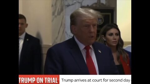 TRUMP❤️🇺🇸🥇ARRIVES ON DAY TWO OF NEW YORK COURTHOUSE CIVIL TRIAL💙🇺🇸🏫🗽⭐️