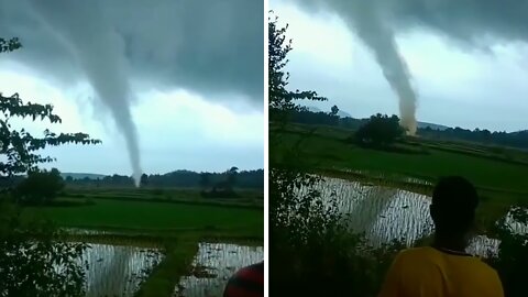 Powerful tornado tears through Indian village